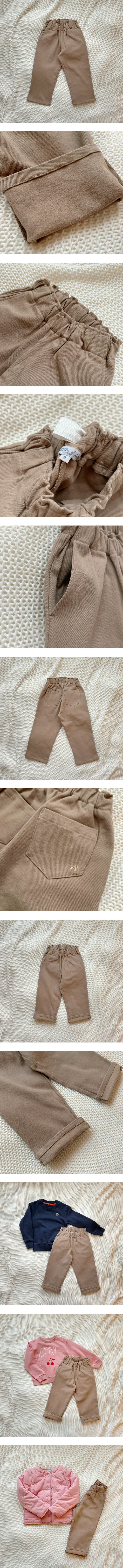 T.j - Korean Children Fashion - #magicofchildhood - Fleece  C Span Pants - 2