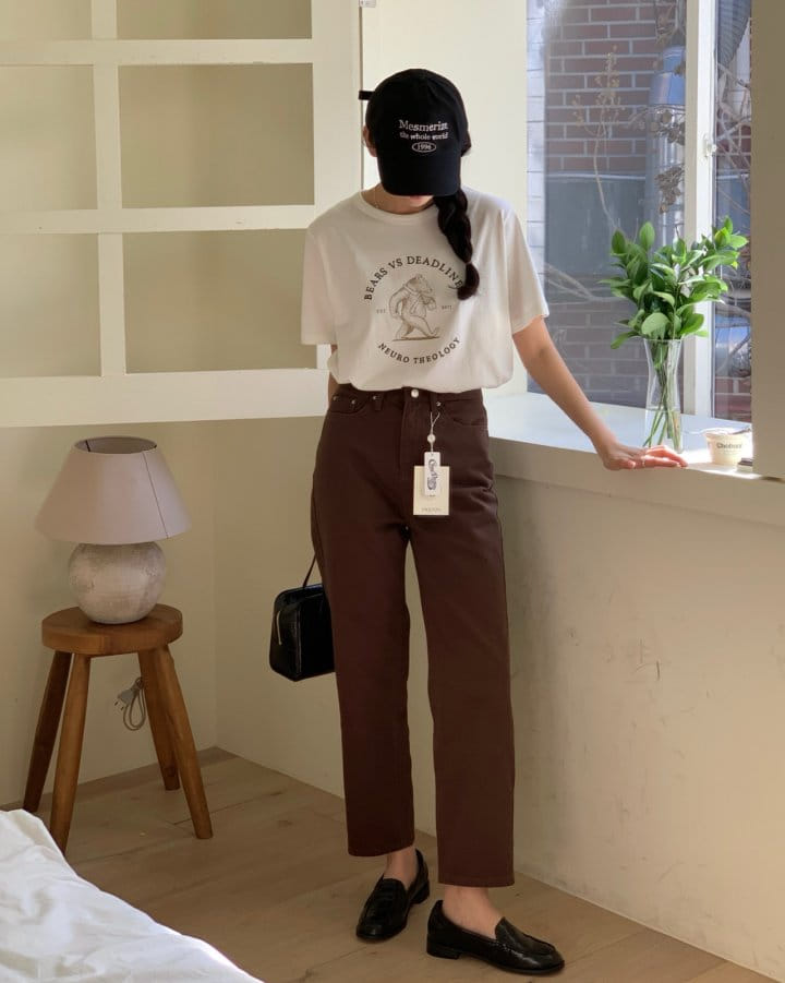 Taejoon - Korean Women Fashion - #romanticstyle - Bear Tee - 4