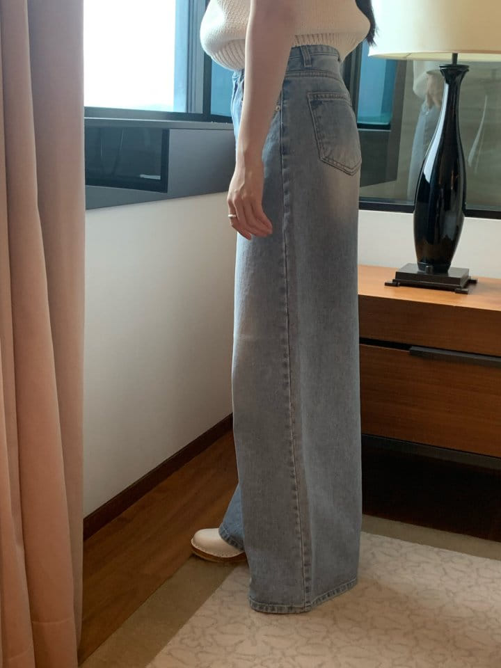 Taf - Korean Women Fashion - #momslook - Roen Wide Denim Pants - 7