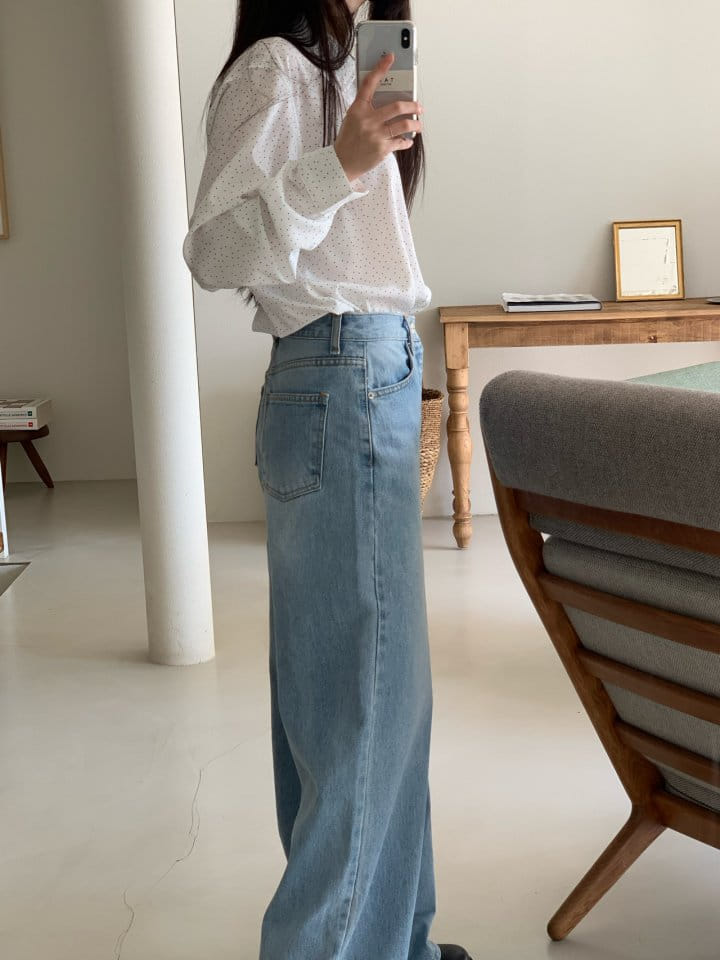 Taf - Korean Women Fashion - #womensfashion - Roen Wide Denim Pants - 2