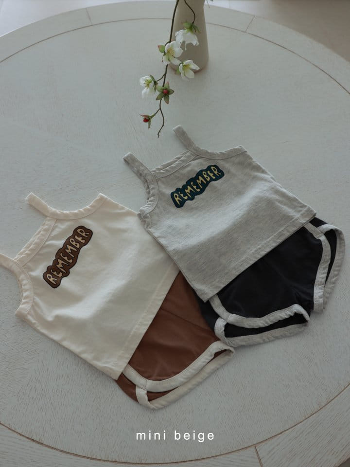 The Beige - Korean Baby Fashion - #babyfashion - Sleeveless Top Bottom Set
