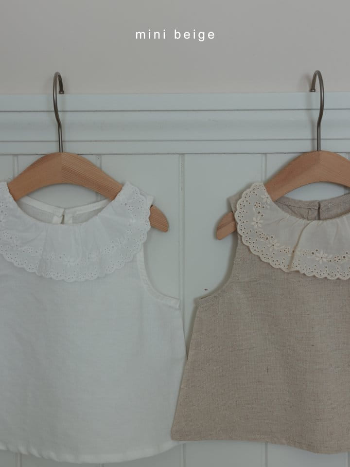 The Beige - Korean Baby Fashion - #babylifestyle - Linen Collar Blanc - 2