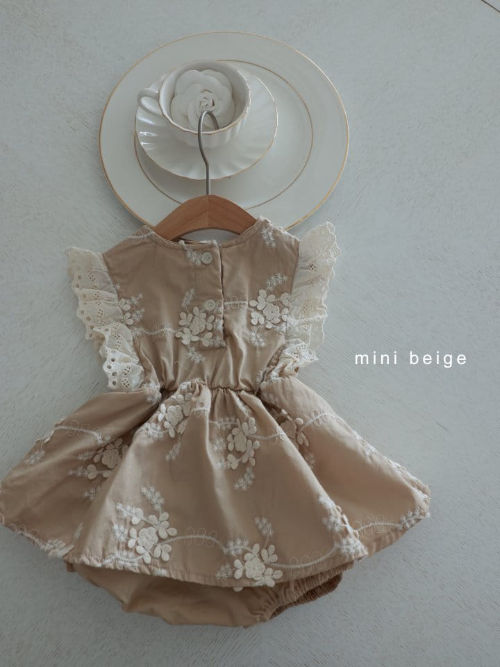 The Beige - Korean Baby Fashion - #babyoninstagram - Embroidery Skirt Body Suit - 6