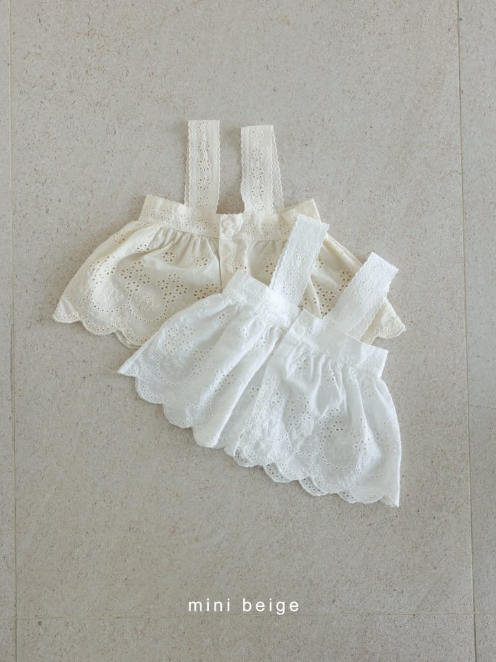 The Beige - Korean Baby Fashion - #babyoutfit - Lace Apron  - 2