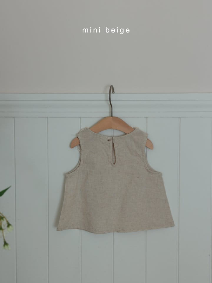 The Beige - Korean Baby Fashion - #babyoutfit - Linen Collar Blanc - 5