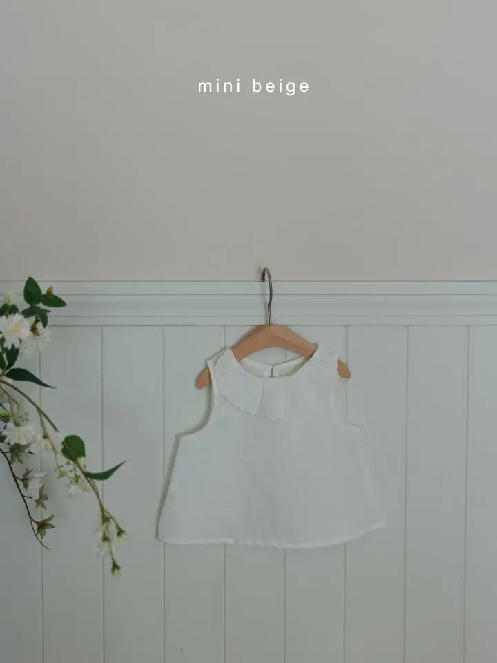 The Beige - Korean Baby Fashion - #babyoutfit - Linen Collar Blanc - 6