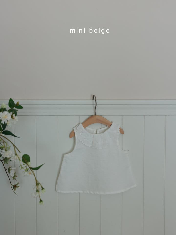The Beige - Korean Baby Fashion - #babyoutfit - Linen Collar Blanc - 6