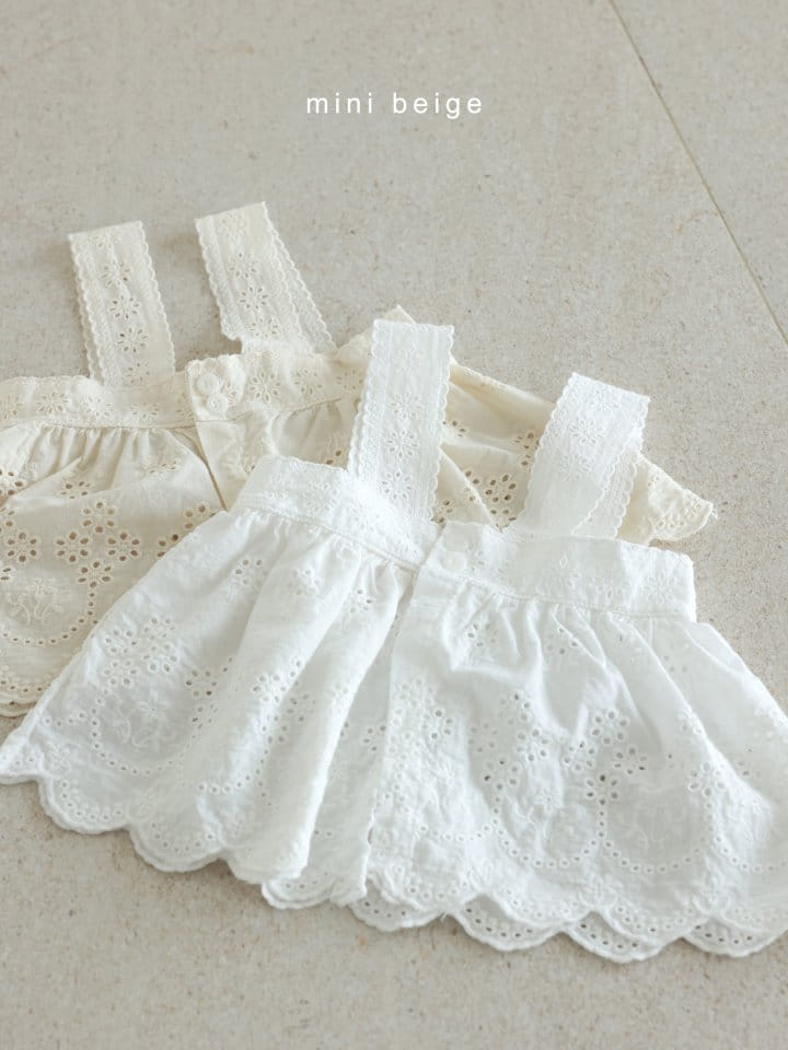 The Beige - Korean Baby Fashion - #babywear - Lace Apron  - 3