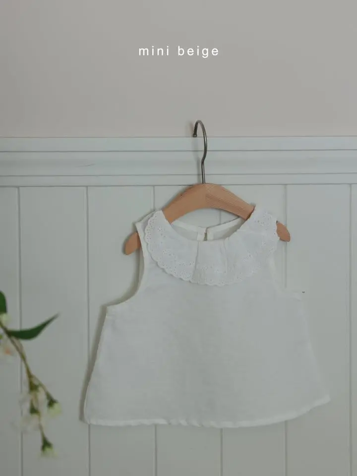 The Beige - Korean Baby Fashion - #babywear - Linen Collar Blanc - 7