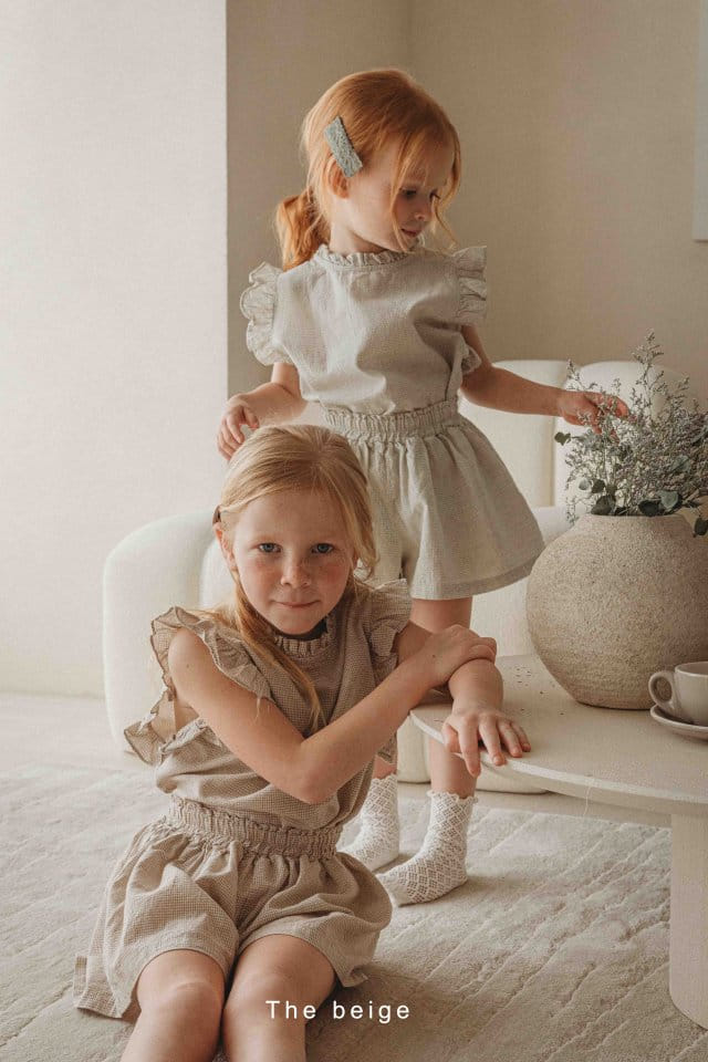 The Beige - Korean Children Fashion - #kidsstore - Frill Check Blanc - 5