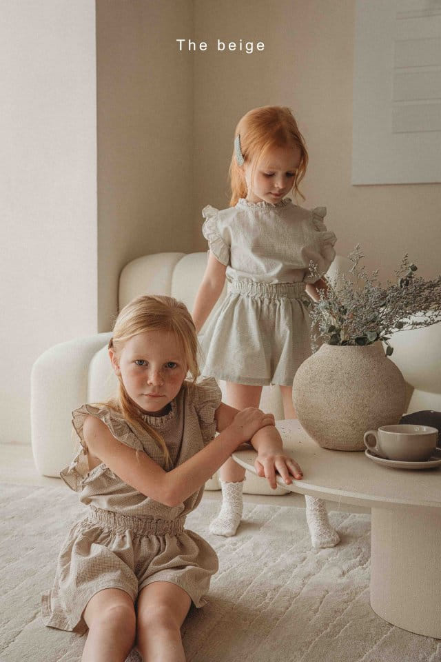 The Beige - Korean Children Fashion - #kidzfashiontrend - Frill Check Blanc - 6