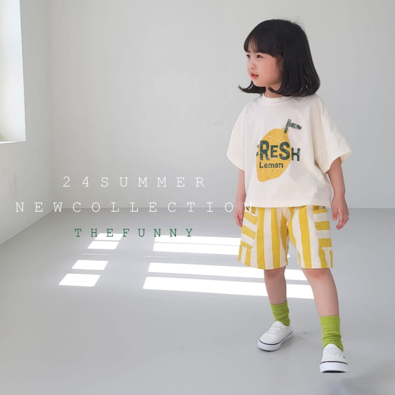The Funny - Korean Children Fashion - #kidsshorts - Lemon Tee - 6