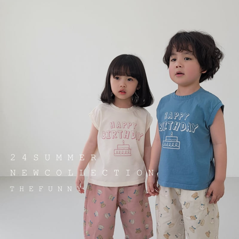 The Funny - Korean Children Fashion - #kidzfashiontrend - Brithday Sleeveless Tee