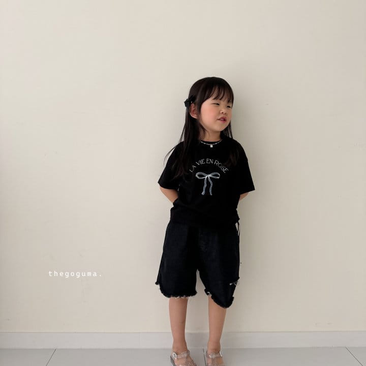 Thegoguma - Korean Children Fashion - #childofig - Vintage Half Denim Pants - 11