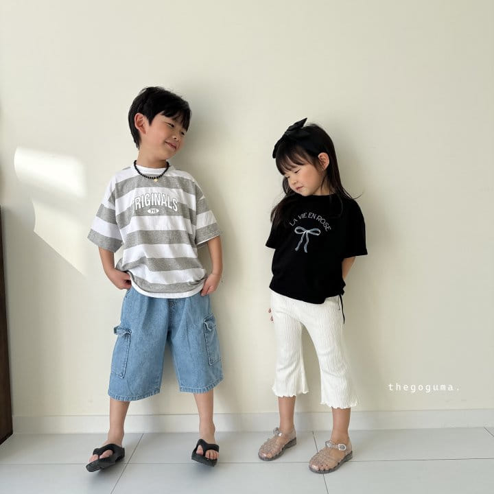 Thegoguma - Korean Children Fashion - #designkidswear - Gunbbang Denim Cropped Shorts - 11