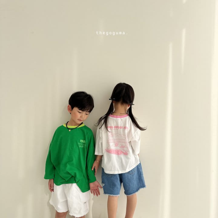 Thegoguma - Korean Children Fashion - #minifashionista - Vintage Half Denim Pants - 6