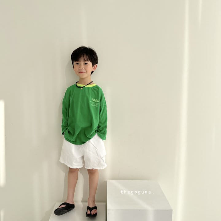 Thegoguma - Korean Children Fashion - #todddlerfashion - Vintage Half Denim Pants - 8