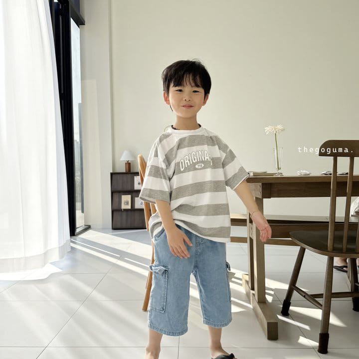 Thegoguma - Korean Children Fashion - #todddlerfashion - Gunbbang Denim Cropped Shorts - 6