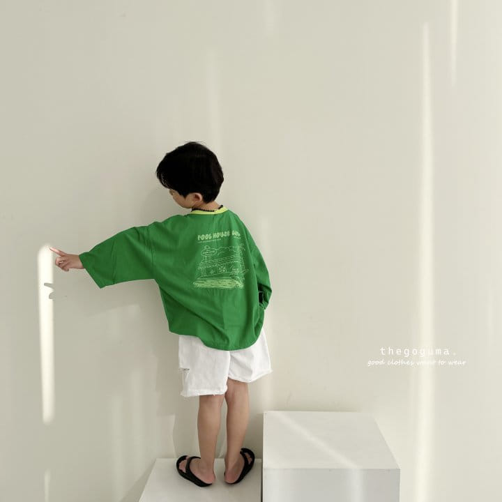 Thegoguma - Korean Children Fashion - #toddlerclothing - Vintage Half Denim Pants - 9