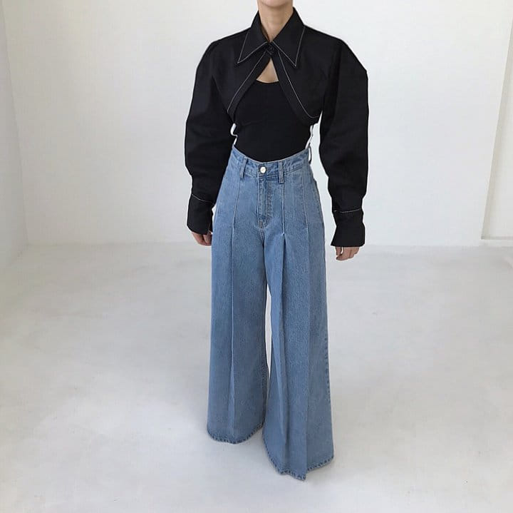 Twomoon - Korean Women Fashion - #momslook - Pintuck Denim  - 6