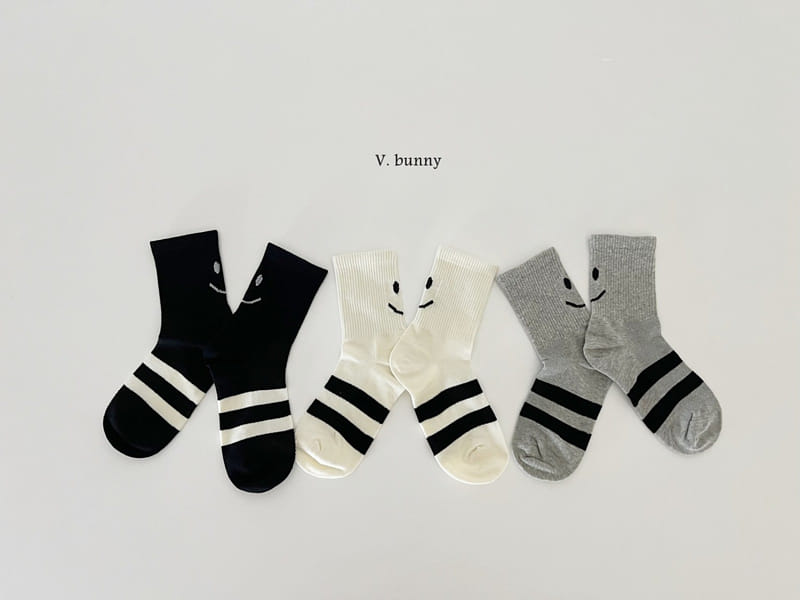 V Bunny - Korean Children Fashion - #Kfashion4kids - ST Smile Socks Set - 10