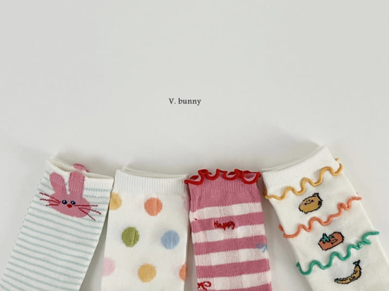 V Bunny - Korean Children Fashion - #childofig - Banana Socks Set - 4