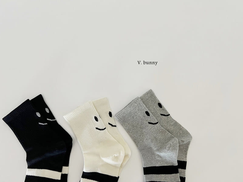 V Bunny - Korean Children Fashion - #childofig - ST Smile Socks Set - 2