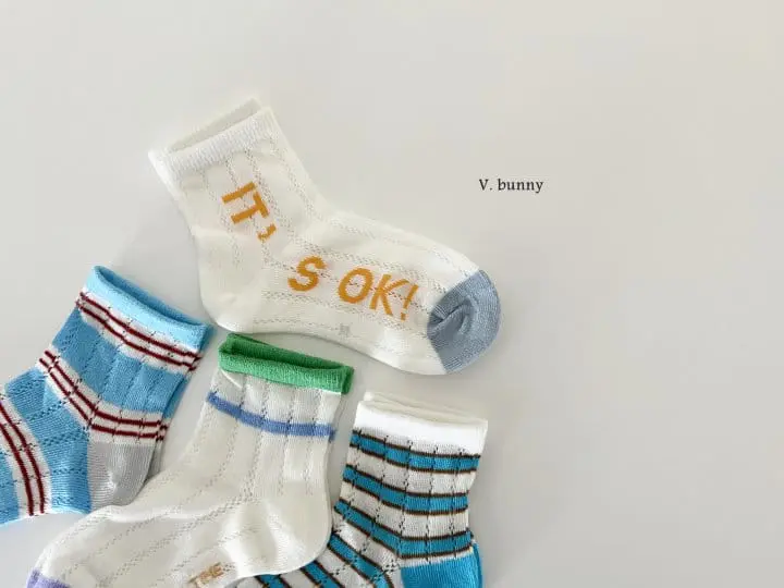 V Bunny - Korean Children Fashion - #childofig - It's Socks Set - 2