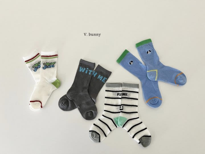 V Bunny - Korean Children Fashion - #childofig - With Me Socks Set - 10