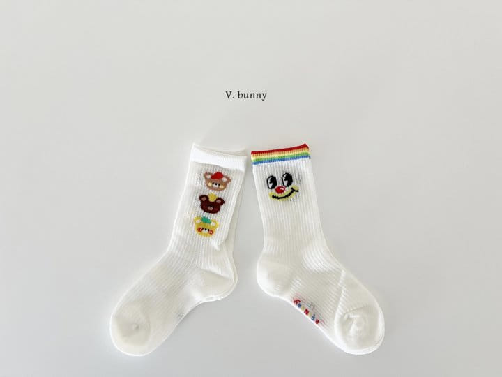 V Bunny - Korean Children Fashion - #childofig - Three Bear Socks Set - 9