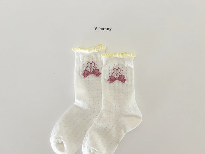V Bunny - Korean Children Fashion - #childofig - Cherry Socks Set - 4