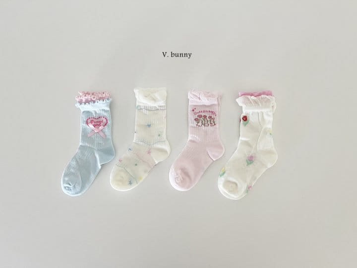 V Bunny - Korean Children Fashion - #childofig - Cute Bunny Socks Set