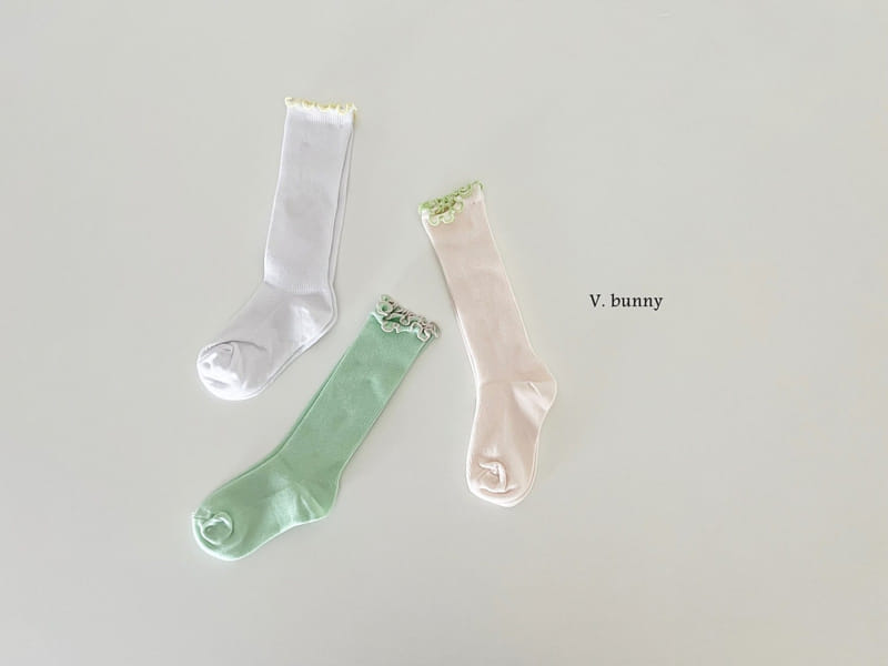 V Bunny - Korean Children Fashion - #childrensboutique - Frill Long Socks Set - 9