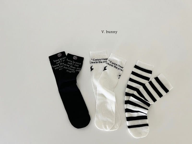 V Bunny - Korean Children Fashion - #childrensboutique - Thunderbolt Socks Set - 8