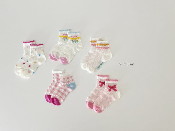 V Bunny - Korean Children Fashion - #childrensboutique - Sweet Socks Set - 11
