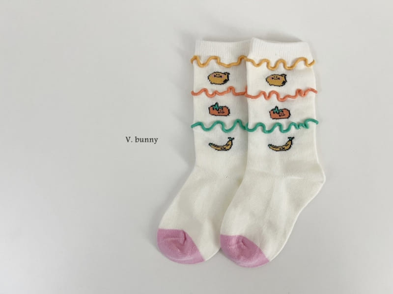V Bunny - Korean Children Fashion - #designkidswear - Banana Socks Set - 6