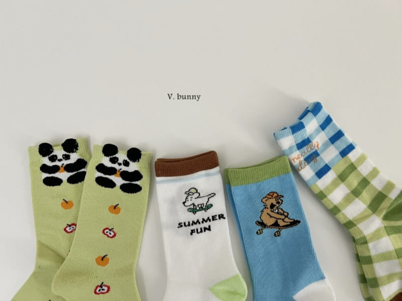 V Bunny - Korean Children Fashion - #designkidswear - Skate Socsk Set - 3