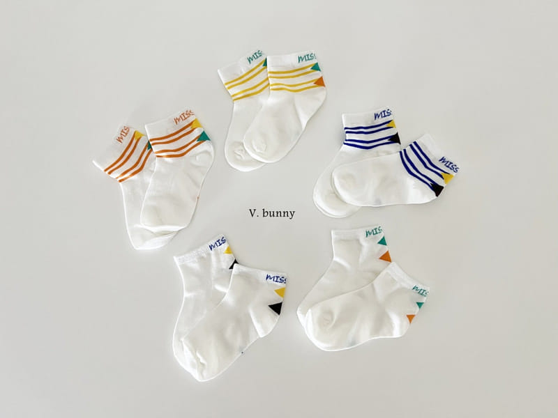 V Bunny - Korean Children Fashion - #designkidswear - Midan Socks Set - 8