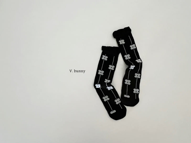 V Bunny - Korean Children Fashion - #designkidswear - Flower Line Socks Set - 3
