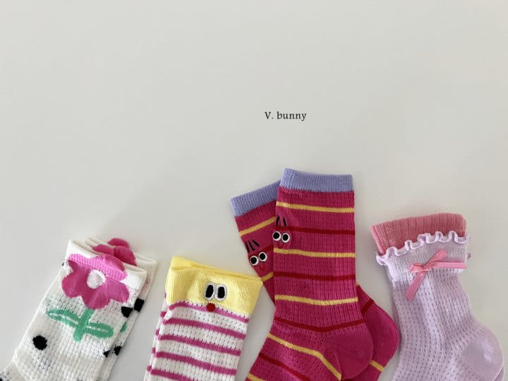 V Bunny - Korean Children Fashion - #designkidswear - Round Eyes Socks Set - 9