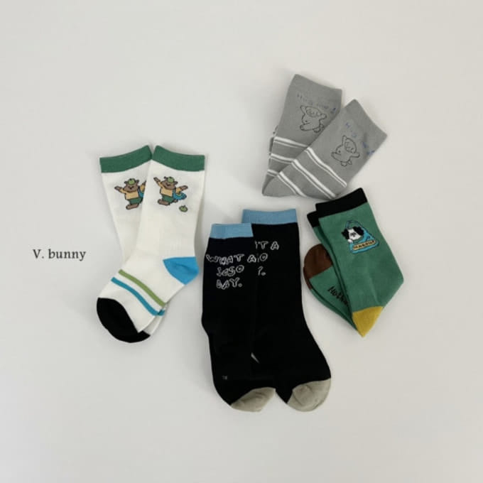 V Bunny - Korean Children Fashion - #discoveringself - Hug Me Socks Set