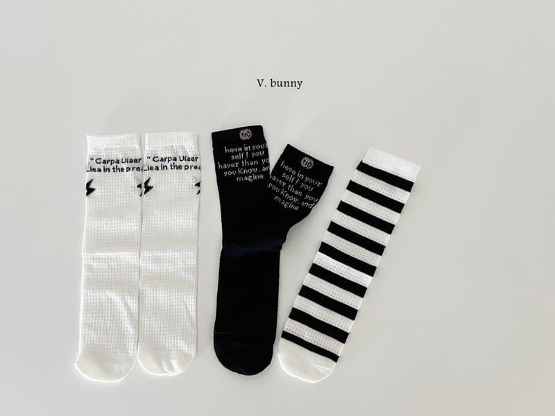 V Bunny - Korean Children Fashion - #discoveringself - Thunderbolt Socks Set - 10