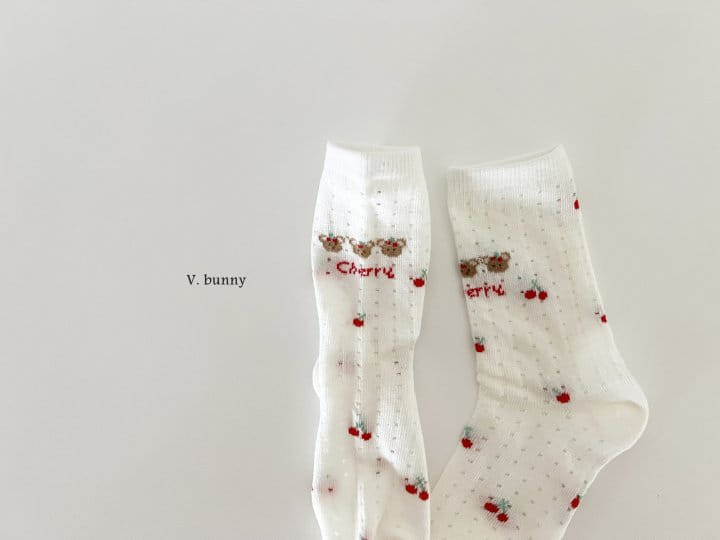 V Bunny - Korean Children Fashion - #discoveringself - Cherry Socks Set - 7
