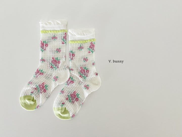 V Bunny - Korean Children Fashion - #designkidswear - Two Ribbon Socks Set - 4