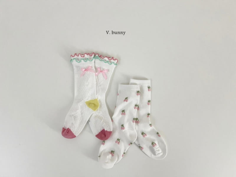V Bunny - Korean Children Fashion - #fashionkids - Pring Pring Socks Set - 9