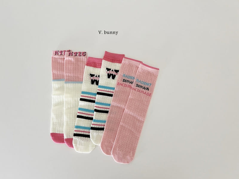V Bunny - Korean Children Fashion - #fashionkids - Restone Socks Set - 9
