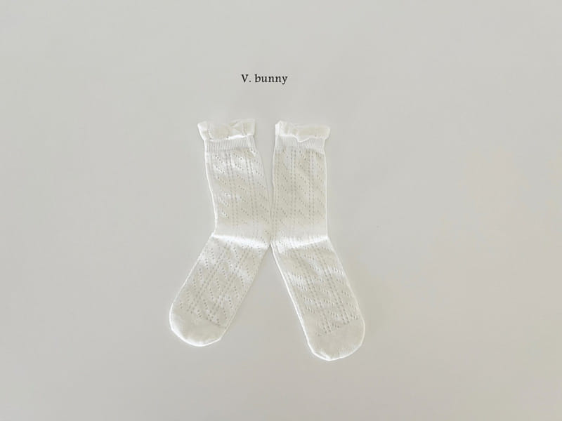 V Bunny - Korean Children Fashion - #fashionkids - Flower Line Socks Set - 5