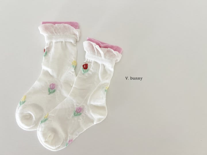 V Bunny - Korean Children Fashion - #fashionkids - Cute Bunny Socks Set - 6