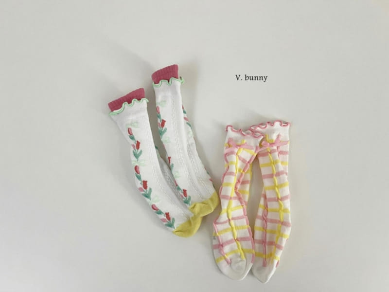 V Bunny - Korean Children Fashion - #kidsshorts - Pring Pring Socks Set - 10