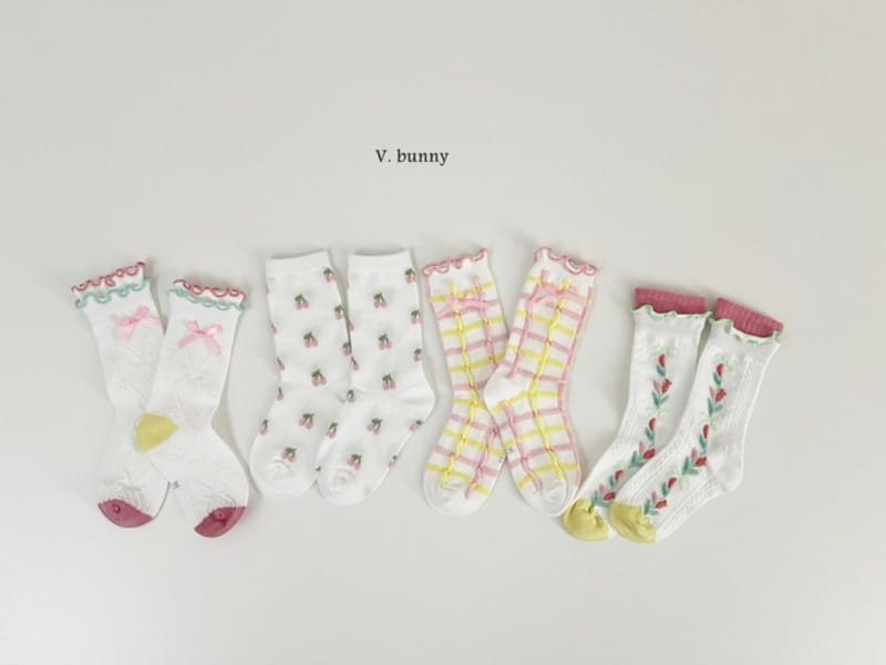 V Bunny - Korean Children Fashion - #kidsstore - Pring Pring Socks Set - 11